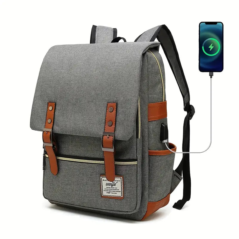 EMMA™ VINTAGE NYLON LAPTOP BACKPACK