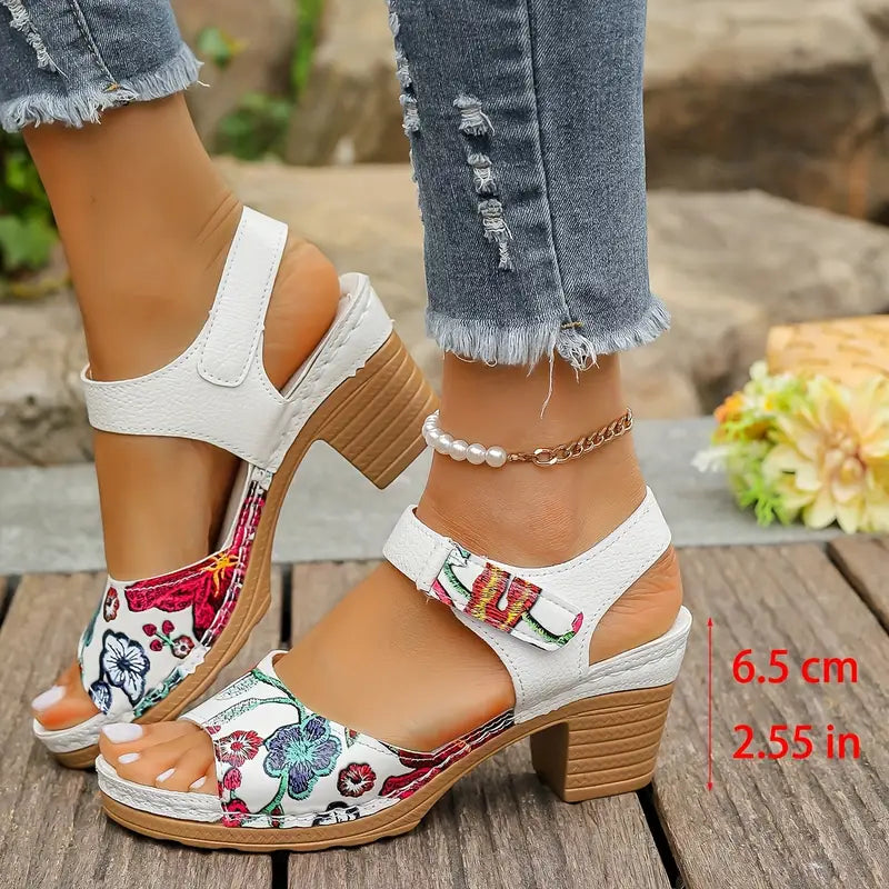 EXMOUTH™ FLORAL HIGH-HEEL SANDALS