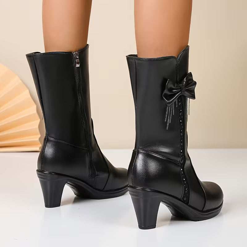 BRONTE™ WOMEN'S MID-HEEL FLEECE-LINED BOOTS
