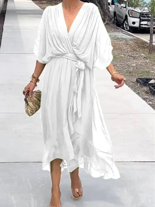 TAYLORIA™ – STYLISH & ELEGANT V-NECK CHIFFON DRESS