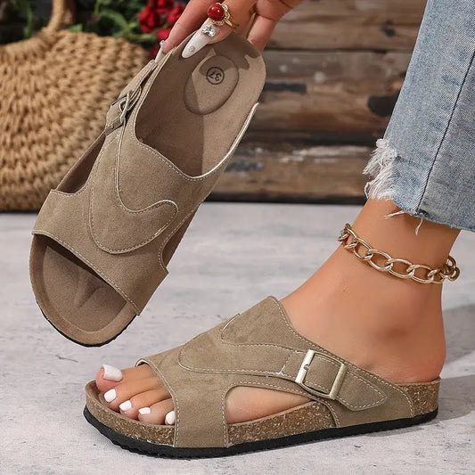 EVELYN™ WOMEN'S CASUAL SLIP-ON FOOTBED SANDALS