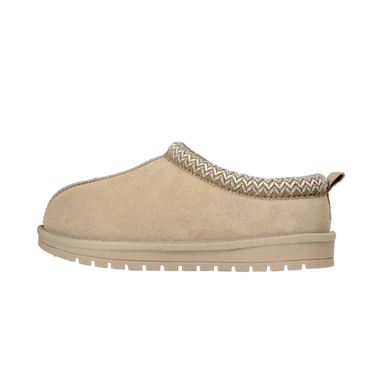 COZY SUEDE BRAIDED FLUFFY FUR SLIP-ON SHOES