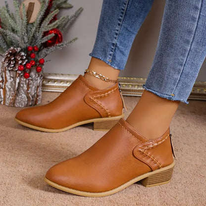 LYRIS™ PREMIUM RETRO POINTED TOE SHORT BOOTS