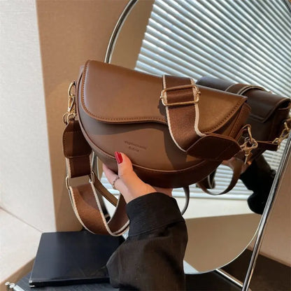 ELEANOR™ VINTAGE SOLID COLOR SADDLE BAG