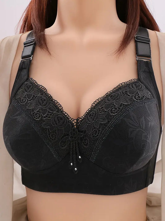 AMANDA™ COMFORTABLE POSTURE CORRECTOR BRA WITH LACE AND FLOWER DESIGN