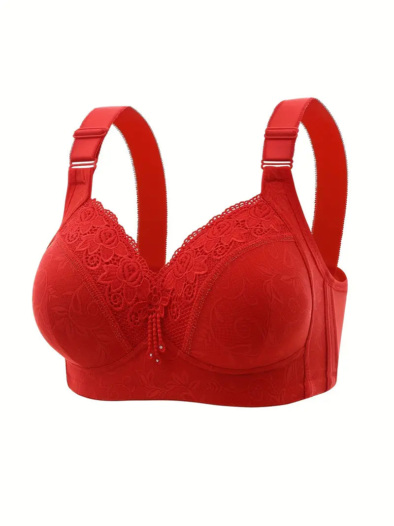 AMANDA™ COMFORTABLE POSTURE CORRECTOR BRA WITH LACE AND FLOWER DESIGN