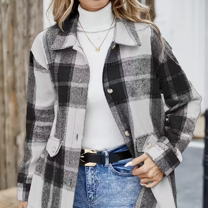MADELINE™ | ELEGANT PLAID LONG SLEEVE SHIRT