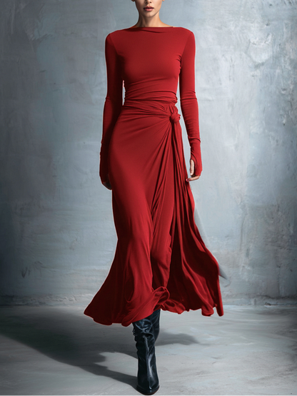 NAIARA™ | MAXI DRESS WITH SIDE TIE