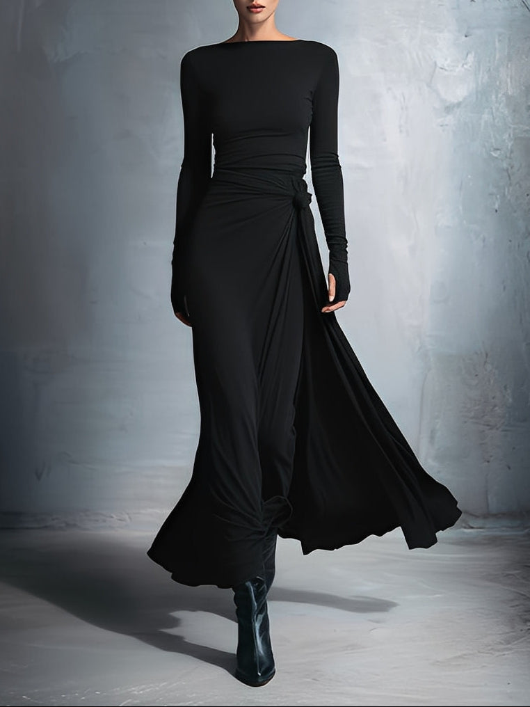 NAIARA™ | MAXI DRESS WITH SIDE TIE