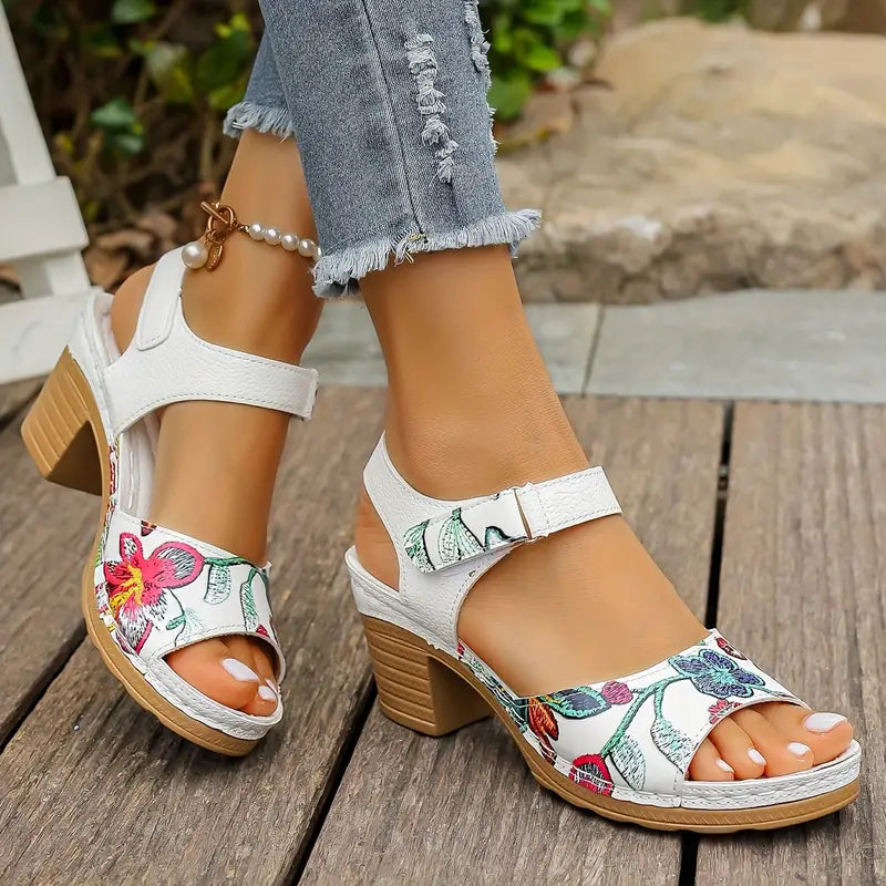 EXMOUTH™ FLORAL HIGH-HEEL SANDALS