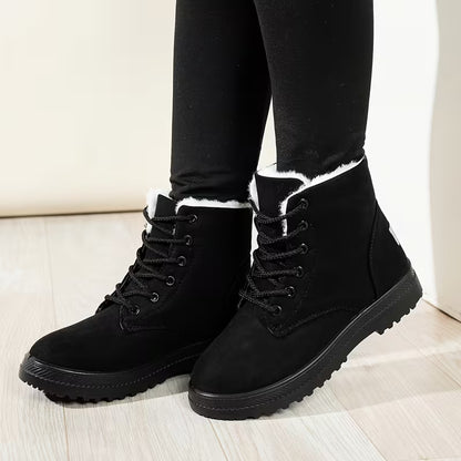 BELLIE AUTUMN BOOTS - Lace-Up & Plush-Lined