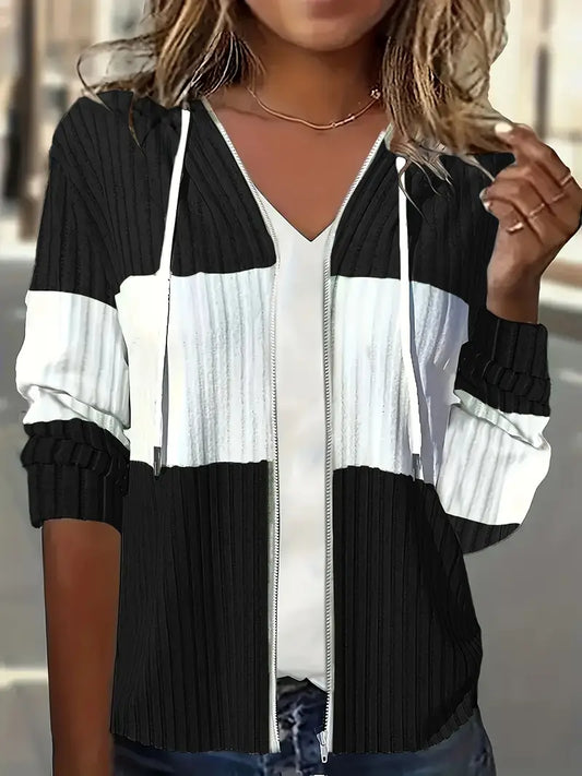 BODHI™ VIBRANT RIB KNIT CASUAL SWEATSHIRT