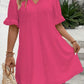 CYRENA™ PLUS SIZE ELEGANT V NECK TUNIC DRESS