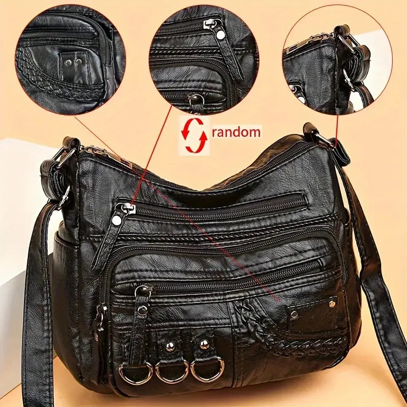 EVELYN™ VINTAGE PU CROSSBODY BAG