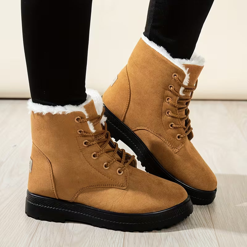 BELLIE AUTUMN BOOTS - Lace-Up & Plush-Lined