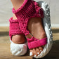 COONDLE™ CROCHET PLATFORM SANDALS