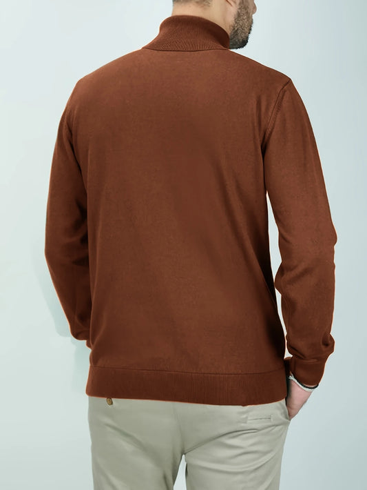 STONEHALE™ — MEN’S KNIT TURTLENECK SWEATER WITH BUTTON DETAIL