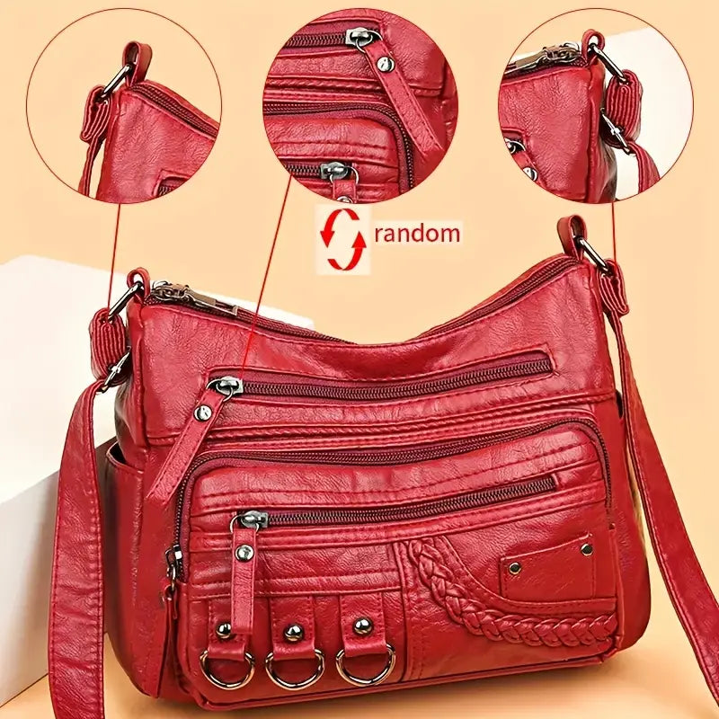 EVELYN™ VINTAGE PU CROSSBODY BAG