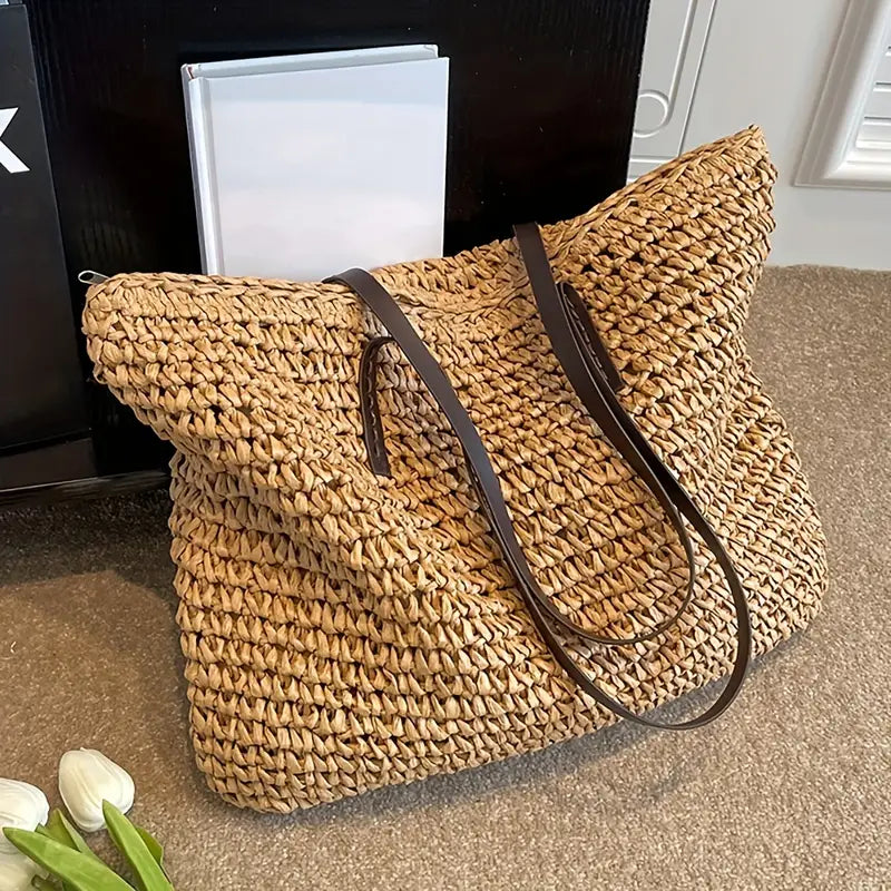 ARIA™ STRAW WOVEN LARGE CAPACITY TOTE BAG