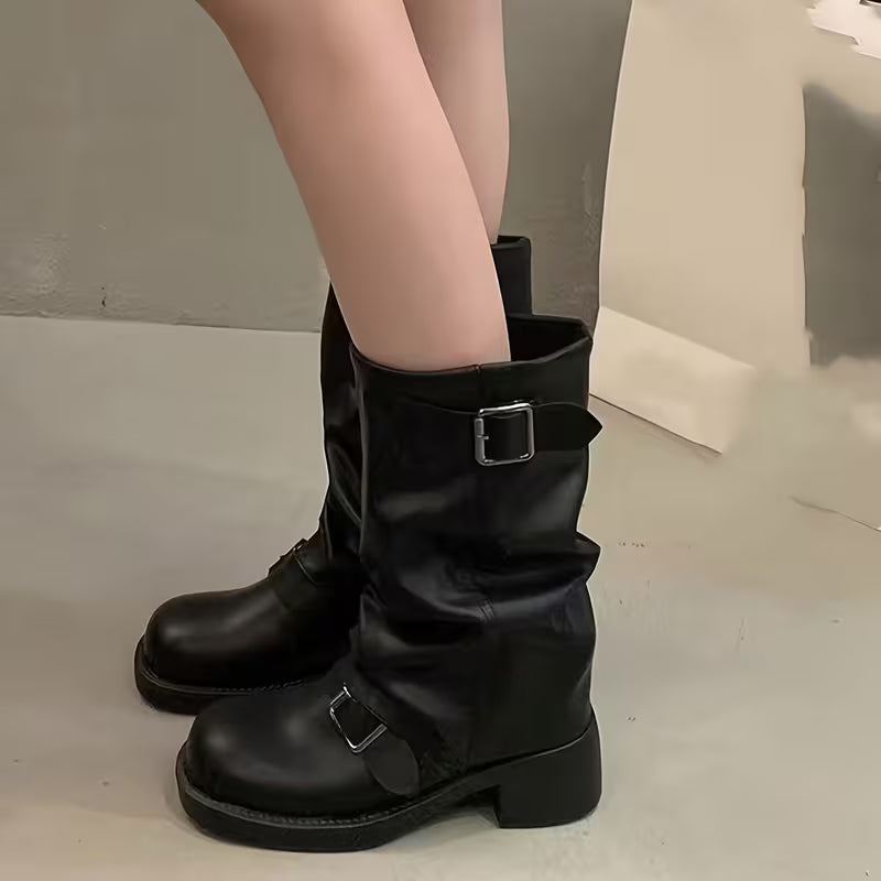 BLAXE™ WOMEN'S RETRO BUCKLE LIGHTWEIGHT PILE BOOTS