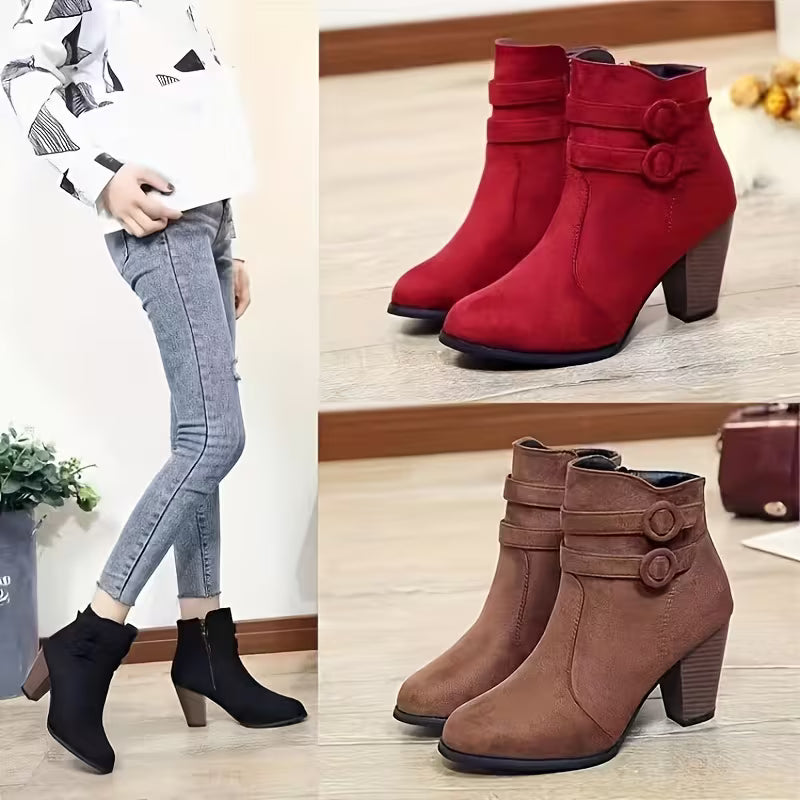 STELLA™ WOMEN'S FASHION HEELED ANKLE BOOTS