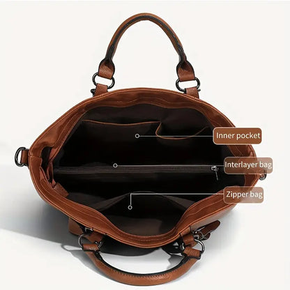 VIOLET™ FASHION CLASSIC VINTAGE LEATHER WOMEN'S TOTE HANDBAG
