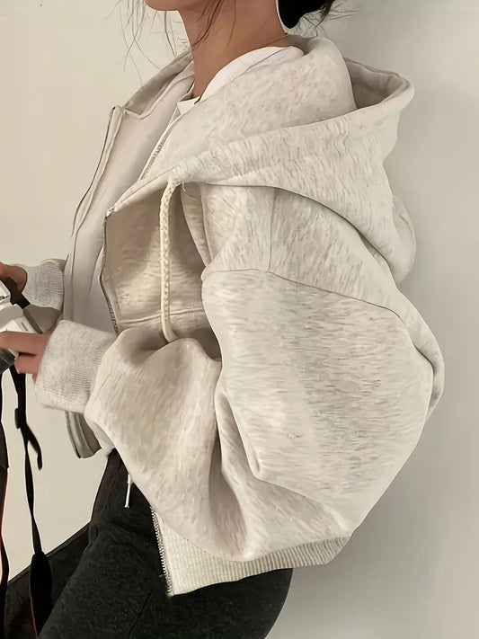 ASTRID™ CASUAL LONG SLEEVE ZIP UP SWEATSHIRT