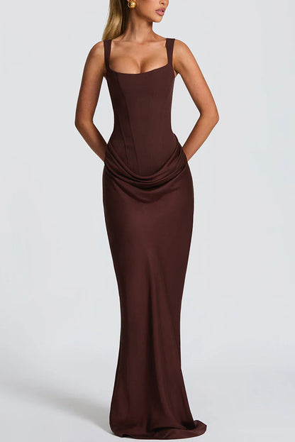 LEONOR™ | MAXI DRESS WITH SQUARE NECKLINE