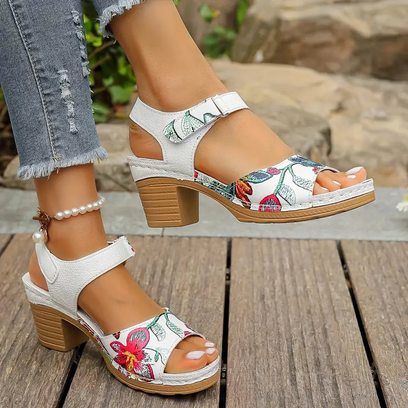 EXMOUTH™ FLORAL HIGH-HEEL SANDALS