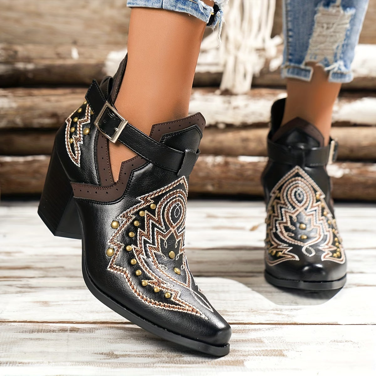 MATILDA™ WOMEN'S BOHEMIAN VINTAGE SLIP-ON ANKLE BOOTS