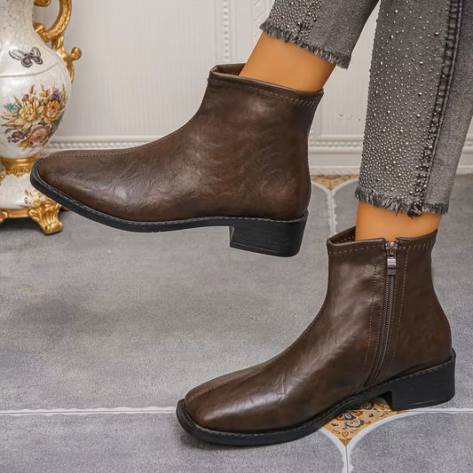QUINBY™ WOMEN'S LOW-HEEL STRETCH ANKLE BOOTS