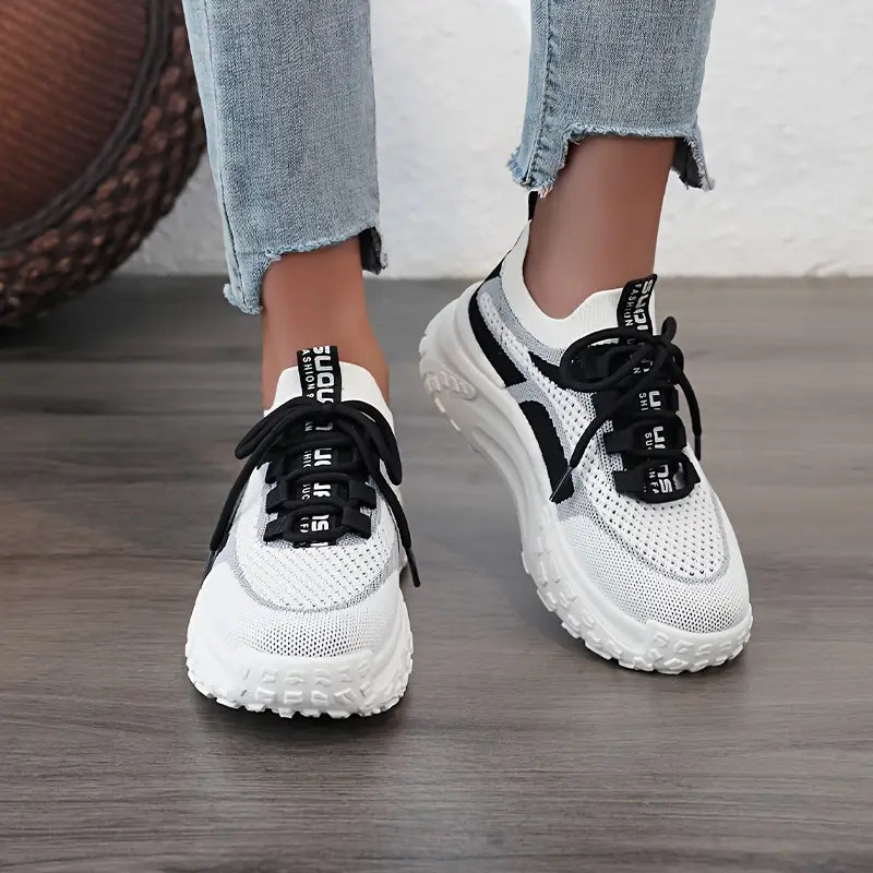 LEISA™ BREATHABLE TRENDY KNIT MESH ORTHO SNEAKERS