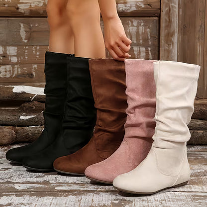 TALLULAH™ WOMEN'S MID-CALF VINTAGE ROUND TOE BOOTS