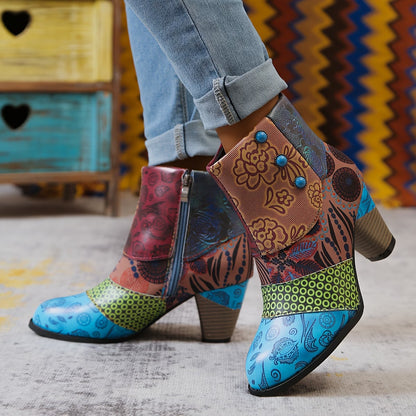 ZARA™ WOMEN'S ETHNIC STYLE ZIPPER ANKLE BOOTS