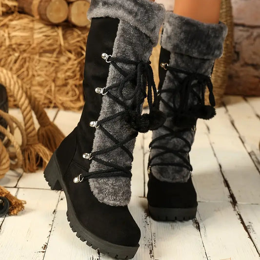 SAVARIA™ FAUX FUR-LINED KNIGHT BOOTS