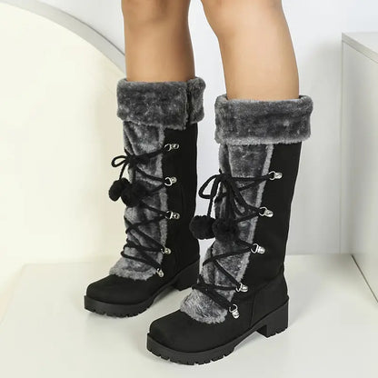 SAVARIA™ FAUX FUR-LINED KNIGHT BOOTS