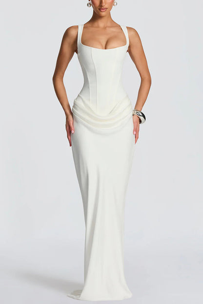 LEONOR™ | MAXI DRESS WITH SQUARE NECKLINE