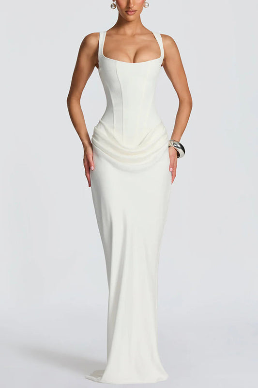 LEONOR™ | MAXI DRESS WITH SQUARE NECKLINE