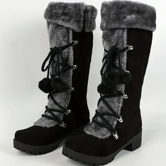 SAVARIA™ FAUX FUR-LINED KNIGHT BOOTS