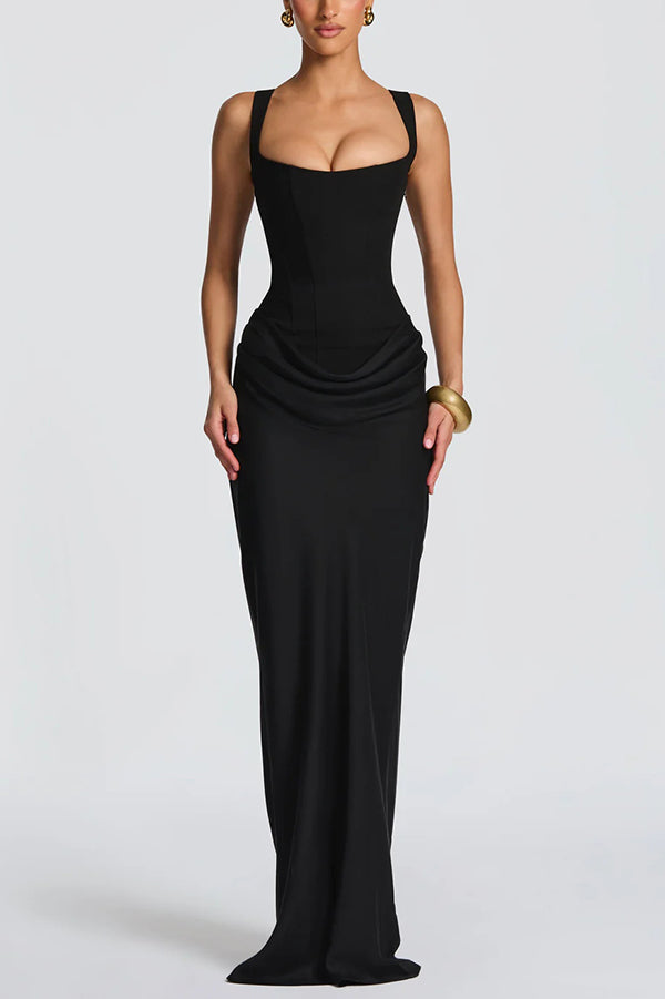LEONOR™ | MAXI DRESS WITH SQUARE NECKLINE