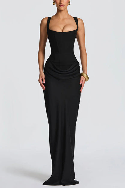 LEONOR™ | MAXI DRESS WITH SQUARE NECKLINE