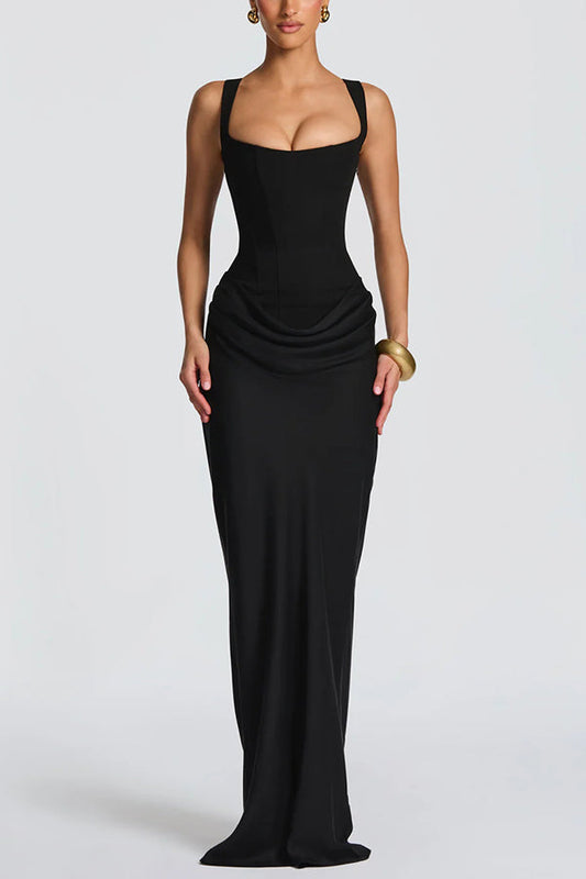 LEONOR™ | MAXI DRESS WITH SQUARE NECKLINE