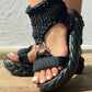 COONDLE™ CROCHET PLATFORM SANDALS