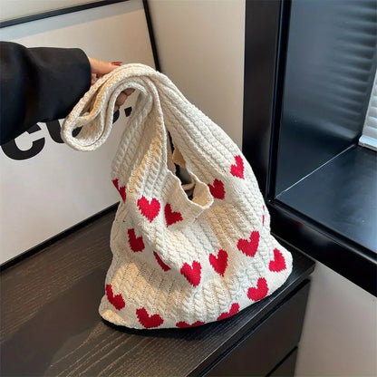 SARAH™ LOVE HEART PATTERN TOTE BAG
