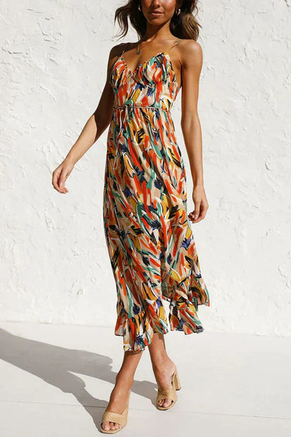 ESTELLEA™ – CHIC MID-LENGTH DRESS WITH ARTISTIC PATTERNS
