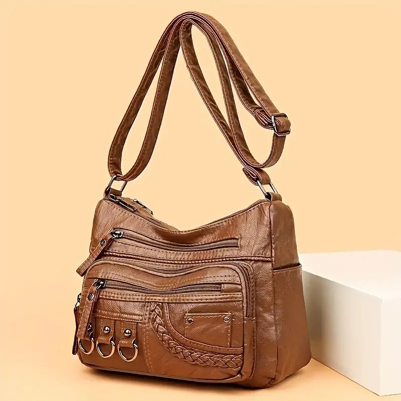 EVELYN™ VINTAGE PU CROSSBODY BAG