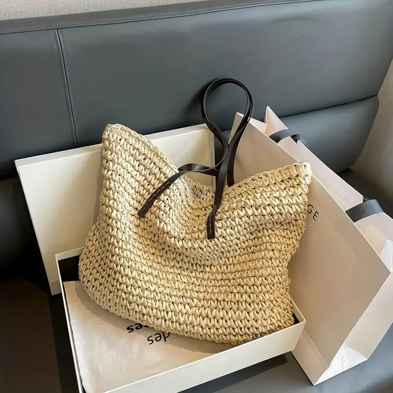 ARIA™ STRAW WOVEN LARGE CAPACITY TOTE BAG