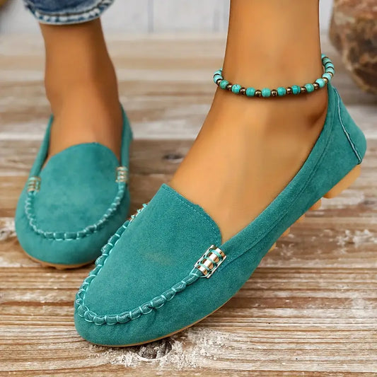 ELSWYN™ WOMEN'S CHIC METAL DECOR LOAFERS