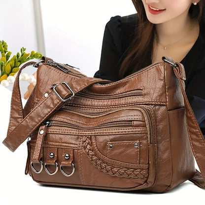 EVELYN™ VINTAGE PU CROSSBODY BAG