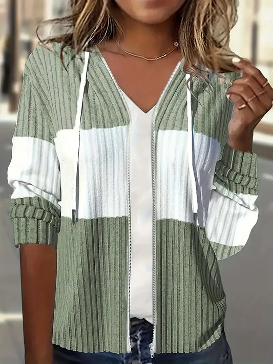 BODHI™ VIBRANT RIB KNIT CASUAL SWEATSHIRT